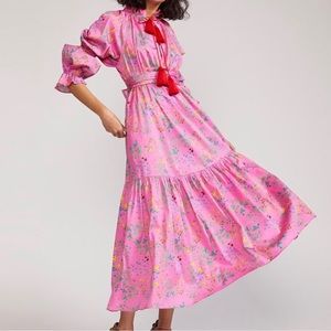 Cynthia Rowley Anibel Pink Floral Maxi Dress